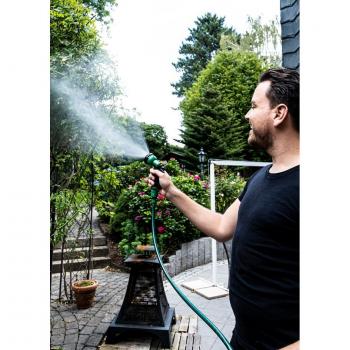 Brüder Mannesmann Set de manguera de jardín mini 10 m - Manguera de jardín, longitud 10 metros, diseño compacto, incluye accesorios para conexión y uso fácil en jardines pequeños