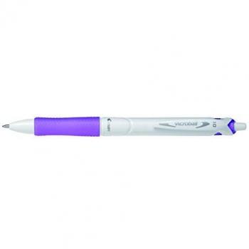 Pilot – Lote de 3 bolígrafos retráctiles Grip Acroball Pure White 1.0 trazo 0,4 mm, color morado