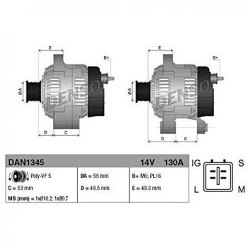 Alternador DENSO DAN1345