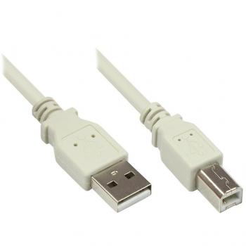 Cable USB 2.0 A a B Macho Gris 5m