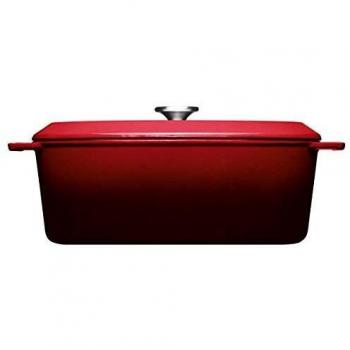Cocotte rustidera de hierro fundido Woll Iron 34x26 cm color Rojo Chili, resistente a rayones