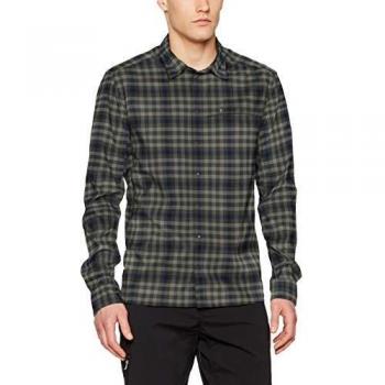 Odlo Camisa para Hombre L/S Fairview, Hombre, Camisa, 527512, Climbing Ivy - Verde Agave - Azul Marino - Cuadros, Large