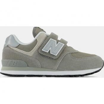 New Balance Kids' 574 Core Hook & Loop Sneakers - Grey/White