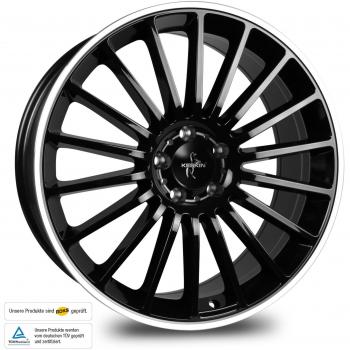 Llantas KESKIN KT15 SPEED 8.5Jx19 5x112 ET30 con borde pulido negro