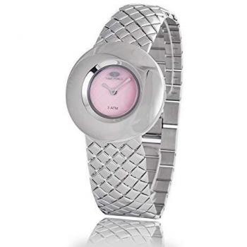 Time force womens analogue quartz watch with stainless steel strap tf2650l04m1