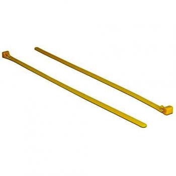 Brida reutilizable de nylon amarilla 300mm x 7,6mm - 100 piezas, resistente al calor y desmontable
