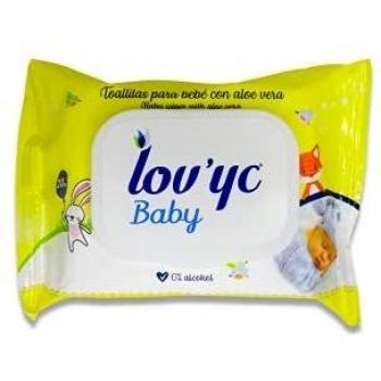 Toallitas Húmedas para Bebé Lovyc con Aloe Vera - 20 Unidades