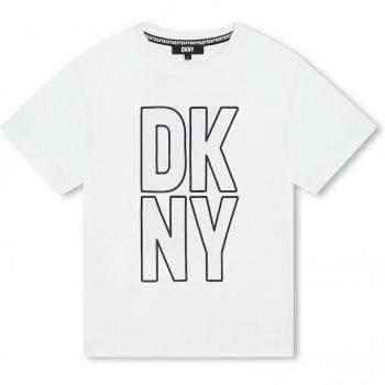 Camiseta de manga corta DKNY con logo frontal y trasero D60038