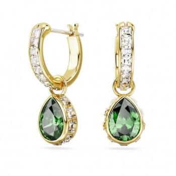 Swarovski Stilla Pear Cut Green Drop Earrings