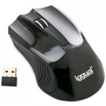 Iggual PSI09223 - Ratón inalámbrico, 2.4 GHz, 1200 dpi, color negro