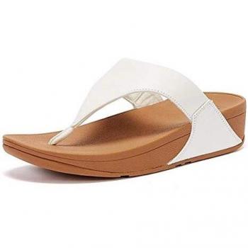 Fitflop Women's White Leather Toe Post Sandals - Size 6.5 (EU 40)