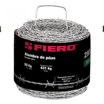 Alambre de Espino Galvanizado 2.4mm - 300m para Protección y Delimitación de Áreas