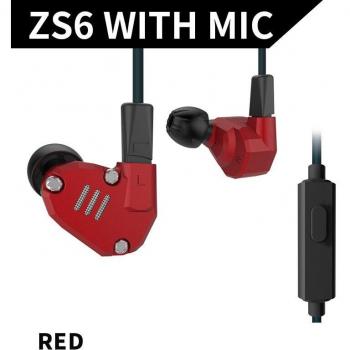 Auriculares KZ ZS6 In Ear Monitors HIFI Estéreo con Tecnología Híbrida 2DD + 2BA, 8 Controladores, Cancelación de Ruido, Ideales para Deportes y Gaming