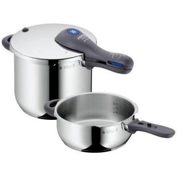 WMF Perfect Plus - Set con olla rápida 6,5 litros y cuerpo de 3 litros, instrucciones del mango en español