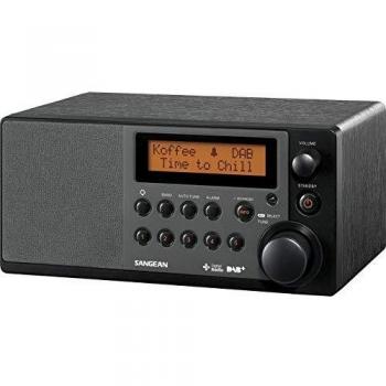 Radio Digital Sangean DDR-31+ con Pantalla LCD y Carcasa de Madera, DAB+, FM, 5W - Negro