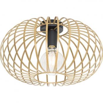 Lámpara de Techo Diseño Dorado 39 cm - Johanna, Acero, Redonda, LED Compatible, Máx. 1 x 40 Watt