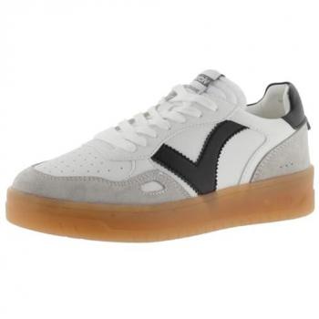 Victoria Zapatillas deportivas unisex 1257126 en blanco, efecto piel, con piezas de color y serraje en contraste, talla 41