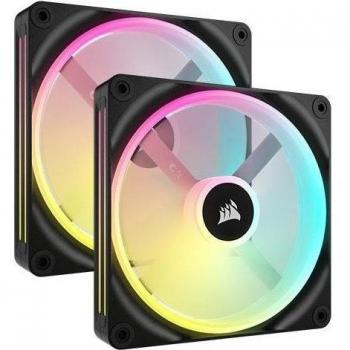 Corsair iCUE QL140 RGB Dual Fan Kit with Lighting Node CORE, 140mm PWM Fans (CO-9050099-WW)