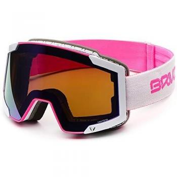 Briko Lava FIS 7.6 Máscara esquí, Unisex Adulto, Matt Pink/White, Talla Única