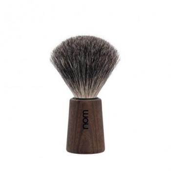 Brocha de Afeitar Nom Theo, Tejón Gris, Madera, Serie Premium