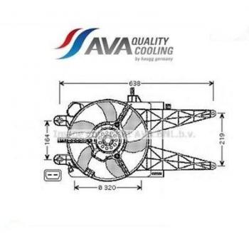 Ventilador de Radiador Valeo FT7553 para Fiat Punto II 1.2 No A/C (99-)