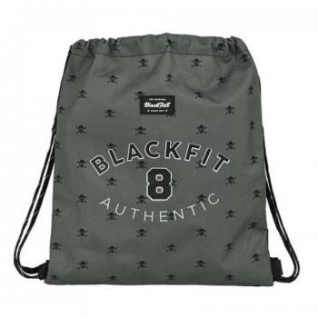 Saco Plano Reciclable Blackfit8 'Skull' 35x40x1cm Safta