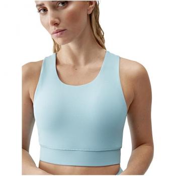Top de mujer Selma Born Living Yoga - High Support, color azul, para actividades deportivas