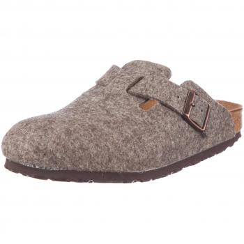 Zuecos Birkenstock Boston de Lana Gris para Mujer