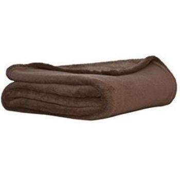 Stilia Manta Coral Suave con Tacto de Terciopelo para Sofá y Cama, 130 x 160 cm, Chocolate