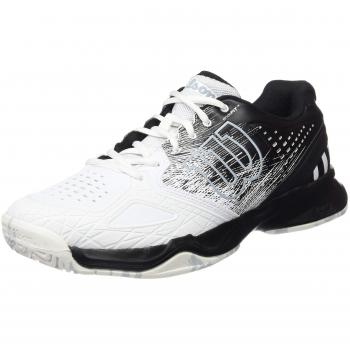 Wilson KAOS COMP, Zapatillas de tenis hombre, juego ofensivo, todos los terrenos, tejido/sintético, negro/blanco