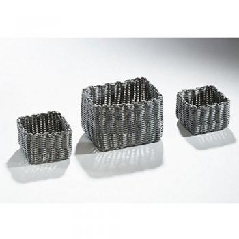 Shelf basket storage basket set of 3, Poly Rattan, Anthracite