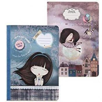 Miquelrius - Pack con 2 cuadernos cosidos A5 40 hojas punteadas, Anekke