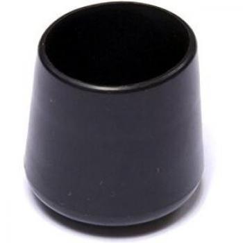 Brinox B75265N Contera Exterior Redonda Flexible, Negro, Diámetro 20 mm, Set de 50 Piezas