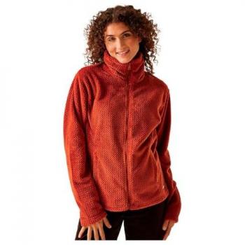 Regatta Women's Heidy Fluffy Full Zip Fleece Jacket in Red Ochre, Size 14