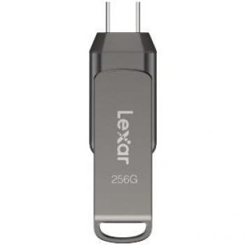 Lexar JumpDrive LJDD400128G-BNQNG unidad flash USB 128 GB USB Tipo C 3.2 Gen 1 (3.1 Gen 1) Gris - Dispositivo de almacenamiento portátil con conexión USB-C de alta velocidad