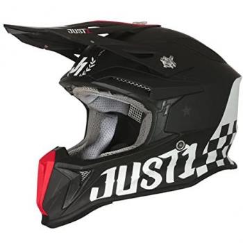 Casco de Motocross Just1 J18 Old School Negro Matt Talla M