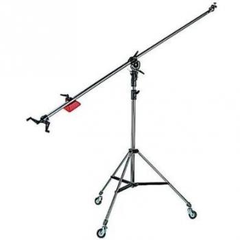 Manfrotto 025BS - Soporte de Equipos de iluminación fotográfica, con pie 008, Negro
