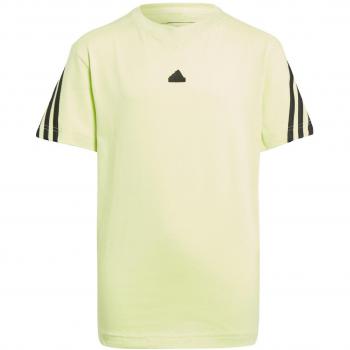 Camiseta de Manga Corta Adidas U Future Icons 3 Stripes Sportswear para niños en color verde