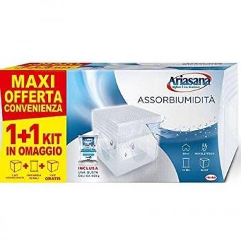 Kit Mini Deumidificador Inodoro Ariasana 450 g con Recarga Sali y Dispositivo Universal