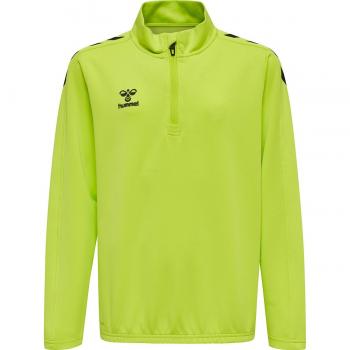 Hummel Core XK Poly Half Zip Sweatshirt Lime Popsicle 12 Years Unisex