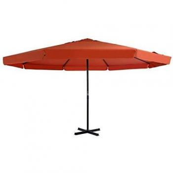vidaXL Garden Parasol with Aluminium Pole 500 cm Terracotta
