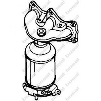 Catalizador BOSAL 090-562 Euro 4 para Volkswagen Polo IV y Fox con piezas de ensamblaje