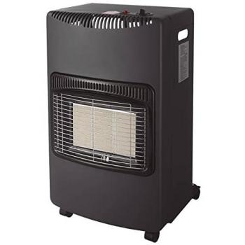 Estufa de Gas de Infrarrojos Plegable Butano o Propano 4.200W, Estufa con 4 Ruedas y Asas, Cobertura de 20-80 m², Autoapagado por V