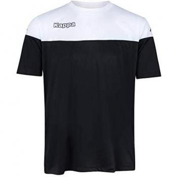 Kappa MARETO SS Camiseta de equipación, Hombre, Negro/Blanco, M