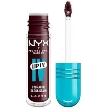NYX Professional Makeup Lip IV Hydrating Gloss Stain - Long-Lasting Moisturizing Lip Gloss, 12HR Hydration, High Pigment, Wet Shine Finish, Shade 14 Mauve N' Moist