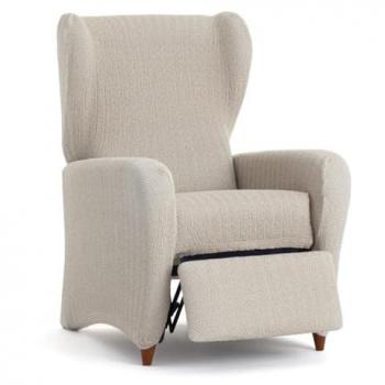 Funda para sillón Eysa JAZ Beige 90 x 120 x 85 cm, bielástica, lino, para sillones relax
