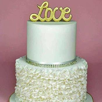 FMM Love Curved Words Sugarpaste Sugarcraft Cutter Stencil for Cake Decoration