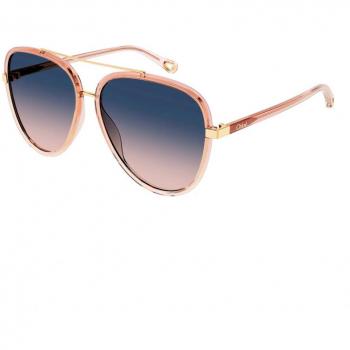 Chloé Orange Blue Shaded Sunglasses, Multicolor female, Size: 58 MM