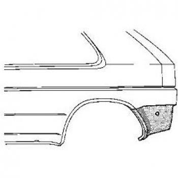 Panel lateral trasero izquierdo de reparación VAN WEZEL 5812133 para Volkswagen Golf 2