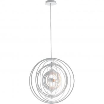 Lámpara colgante Club 1 bombilla Metal blanco 120x50 cm Esférico